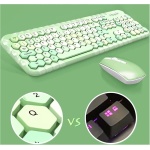 XYLXJ Juego de teclado y ratón inalámbricos – Teclado mecánico de 2,4 GHz para computadora con mouse inalámbrico compacto y teclas multimedia dedicadas (color: azul) (rosa) - Imagen 3