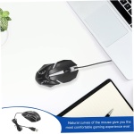 HOMSFOU 1 Juego Juego De Teclado y Mouse con Cable USB Combo De Teclado y Mouse Inalámbricos Teclado y Mouse Led Ratón De Luz De Fondo Máquina De Escribir El Plastico Compatible Oficina - Imagen 4