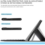 EHLCYS Funda con Teclado para Lenovo Tab P12 12,7 Pulgadas TB370FU 2023 Tableta, Trackpad Inteligente Multipunto Retroiluminado De 7 Colores, Teclado Bluetooth Inalámbrico Desmontable con Ratón - Imagen 4