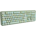 Sdfafrreg Combo de Teclado Y Ratón, Teclado de Membrana de Ratón Inalámbrico con Soporte Ajustable para XP / Win7 / Win8 / Win10(Versión de Color Mezclado Verde Dulce) - Imagen 9