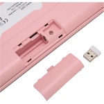Sxhlseller Bonito Juego de Teclado y Ratón de Color, Conexión Inalámbrica de 2,4 GHz para Ordenador Portátil PC con Tecla Redonda y Diseño Retro (Rosa) - Imagen 7