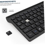 Gatuida 1 Juego De Teclado Y Ratón Teclado Inalámbrico Silencioso Teclado Inalámbrico Teclado De Ordenador Teclado Inalámbrico Moderno Ratón USB Escritorio Portátil Abs - Imagen 8