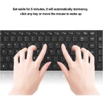 ERYUE K-06 2,4G Teclado inalámbrico y ratón Combinado Teclado de Ordenador con ratón Plug and Play para Ordenador portátil Negro - Imagen 5