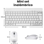 Perixx PERIDUO-712W Combo Teclado Pequeño y Ratón Inalámbrico para Windows, 2.4 GHz con Receptor USB, QWERTY Español, Blanco - Imagen 6
