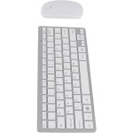 Juego de ratón con Teclado inalámbrico de 2,4 G, Teclado de 78 Teclas Finas grabadas y Kit de ratón ergonómico, combinación de Teclado y ratón USB silencioso para Escribir, Jugar (Plata) - Imagen 9