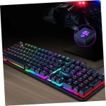 Uonlytech 3 Juegos Juego de Teclado y Mouse con Cable USB Teclado y Mouse USB Juegos ergonómicos Ratones inalámbricos computadora portátil ratón de Teclado para Juegos ratón ergonómico Punk - Imagen 9