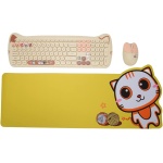 Juego de Teclado Inalámbrico, Teclado Ergonómico Inalámbrico, Ratón Combinado, Teclas Redondas de 2,4 GHz para la Familia - Imagen 5