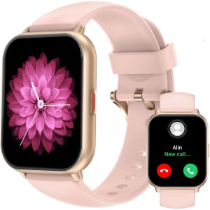 RUIMEN Smartwatch con Llamadas,Reloj Inteligente Haga Reciba Llamada y Asistente Voz, Smartwatch Mujer Hombre con Podómetro Oxígeno Sanguine Impermeable IP68 100+ Deportes Modos Pulsera de Actividad