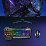 Hoopond Juego de Teclado inalámbrico para Juegos y ratón y Auriculares y Alfombrilla de ratón, 4 en 1,16 RGB retroiluminada Teclado Recargable, 7 Ratones retroiluminados y RGB Auriculares para Juegos - Imagen 9