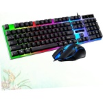 UKCOCO 3 Piezas Teclado con Cable de computadora Teclado LED Teclado inalambrico Teclado mecanico inalambrico Cable USB Teclado USB y LED de Color ratón Brillar Colocar - Imagen 2