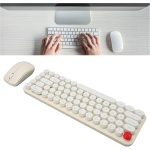Combo de Teclado y Ratón Inalámbrico para Máquina de Escribir, 68 Teclas Redondas, Mini Teclado dpi Ajustable, Lindo para Empresa para PC - Imagen 5