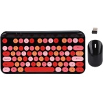 Mrisata Teclado USB Ratón Teclado Ratón Combo Teclado Inalámbrico para Juegos Ratón Teclado para PC Ratón Teclado USB Ratón 2.4ghz Inalámbrico Ergonómico Retro 75 Teclas Teclado para - Imagen 6