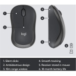 Logitech MK295 Combo de Ratón y Teclado Inalámbricos, Disposición QWERTY Inglés Reino Unido, Black - Imagen 7