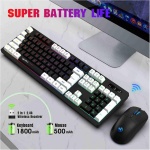Censous de teclado y ratón inalámbricos para juegos 2.4G, teclado y ratón bicolor sin desvanecimiento - Imagen 6