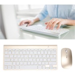 Ratón Ergonómico Portátil Combinado De Ultraslim para El Ordenador Portátil Teclado Inalámbrico Y Ratón Inalámbrico, Ratón Combinado del Teclado De 2,4g USB(Dorado) - Imagen 3