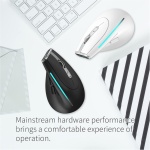 Docooler Ratón Inalámbrico, F-36 Ratón Óptico Inalámbrico Vertical 2.4G Blue-Tooth Mouse luz a Todo Color 8 Teclas de programación Cinco dpi Mouse de Juego Incorporado 730mah batería de Litio Blanco - Imagen 7
