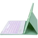 HLTOOP Funda con Teclado para Samsung Galaxy Tab S9+ Plus/S9 FE+ Plus De 12,4 Pulgadas, Contiene Ñ, Teclado Retroiluminado De 7 Colores con Portalápices, Ratón Silencioso Recargable LED,Verde - Imagen 5
