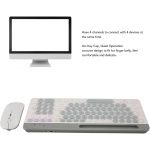Juego de Ratón con Teclado Inalámbrico de Modo Doble, Ratón con TecladoRecargable de Tamaño Completo, Combinación de Teclado y Ratón Inalámbricos Ultradelgados de 2,4G, Estable, - Imagen 4