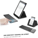 Gatuida Teclado Inalambrico Teclado Táctil Teclado De La Tableta Teclado Plegable Teclado del Telefono Teclado Tablet Teclados Inalambricos para Computadoras Ratón Pliegue - Imagen 6