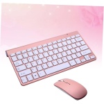 Gatuida Teclado Inalambrico Teclado Tablet Teclado 2.4g Teclado Inalámbrico 2.4g Teclado Inalámbrico De La Computadora Teclado Inalámbrico De La Tableta Oro Rosa Colocar - Imagen 5