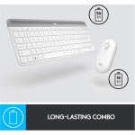 Logitech Slim Wireless Combo MK470 - Keyboard and mouse set - wireless - 2.4 GHz - QWERTY - UK - off-white - Imagen 5