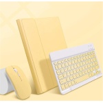 iPad Pro 11 Pulgadas 2020 Funda con Teclado y ratón Teclado Bluetooth inalámbrico Desmontable Portalápices Funda Delgada de Cuero Inteligente para iPad Pro 11 Pulgadas (Amarillo) - Imagen 2