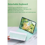 YEEHi Funda de teclado para iPad de 10ª generación 2022 de 10.9 pulgadas con ratón, bonita funda extraíble extraíble para teclado Bluetooth inalámbrico para iPad 10 (verde oscuro) - Imagen 3