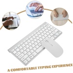 KOMBIUDA 1 Juego Juego De Teclado y Mouse Inalámbricos Teclado Ergonómico para Computadora Mini Ratones Inalámbricos Pequeño Teclado Inalámbrico Teclado con Vistoso Enchufar Abdominales - Imagen 5