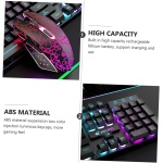 GAXIRE 1 Juego De Pc Juego de Teclado y Mouse inalámbricos iluminacion led iluminación led Ratones inalambricos Mouse Wireless computadora ratón dirigió combinación Colocar - Imagen 7