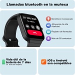 Reloj Inteligente Hombre con Llamadas y Voz de Alexa, 1.8" Smartwatch IP68 Reloj Deportivo Mujer con 100+ Modos Deportivos, Pulsera Actividad Pulsómetro/Monitor de Sueño/Podómetro para Android iOS - Imagen 6