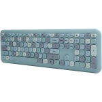 BROLEO Juego de ratón y teclado inalámbrico para ordenador (666 juego inalámbrico azul, colores mezclados) - Imagen 3