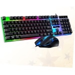 UKCOCO 3 Piezas Teclado con Cable de computadora Teclado LED Teclado inalambrico Teclado mecanico inalambrico Cable USB Teclado USB y LED de Color ratón Brillar Colocar - Imagen 8