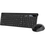 Genius SlimStar 8230 - Juego de teclado y mouse inalámbricos Bluetooth de 5.3 y 2.4 GHz, 12 teclas de función multimedia, diseño de tamaño completo del Reino Unido, mouse con sensor óptico, 1200 ppp, - Imagen 3