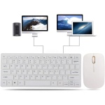 Combo de Teclado y Mouse, Juego de Mouse de Teclado inalámbrico 2.4G con Protector de Teclado Receptor USB para Juegos de Oficina portátiles(White) - Imagen 7