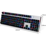 WYKDL Teclas del Teclado inalámbrica Avanzada Iluminado - Teclado Grafito a Todo Color RGB Juego mecánico y ratón - Verde Eje USB Teclado Cableado Interfaz/Esports Juego - Imagen 2