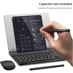 para Samsung Galaxy Z Fold 6 5 4 3 2 Set de Teclado, ratón y bolígrafo con Soporte para teléfono Funda metálica Plegable con bolígrafo Combo de Teclado y ratón inalámbricos para Oficina (Black) - Imagen 5