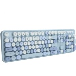 Juego de Teclado y Ratón, Juego de Teclado, Unidad Inalámbrica, Teclado USB Punk para Office Win7, XP, Win8, Win10, Teclado Tasti Alti (Blue) - Imagen 7