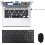 Tubayia - Teclado inalámbrico con ratón para Ordenador de sobremesa, portátil, PC, portátil, etc. - Imagen 8