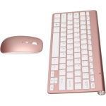 Juego de Teclado y Ratón, Teclado de Oro Rosa, Botón de Silencio Ultrafino Inalámbrico, Tecla USB para Dispositivo de Mano, Oficina, Hogar, Teclado, Oro Rosa (Oro Rosa) - Imagen 2