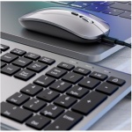 MDWZH Teclado y Raton Teclado Y Ratón Compatible con Teclado Y Ratón Bluetooth Inalámbrico Recargable Multidispositivo Combo de Teclado y Ratón(Black) - Imagen 4