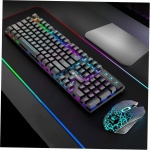 GAXIRE 1 Juego De Pc Juego de Teclado y Mouse inalámbricos iluminacion led iluminación led Ratones inalambricos Mouse Wireless computadora ratón dirigió combinación Colocar - Imagen 2