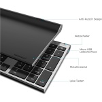 seenda Teclado inalámbrico con ratón, juego de ratón recargable inalámbrico para ordenador/portátil, clic silencioso, tamaño completo y diseño QWERTZ (negro y gris) - Imagen 8