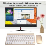 KIMISS Teclado Inalámbrico Ratón Inalámbrico Juego de Teclado Inalámbrico Ratón Ultra Delgado Mute Mini Home Office Cfor OMPuter Accesorios 2.4G (Oro) (Oro) - Imagen 8