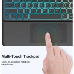 EHLCYS Funda con Teclado para Lenovo Tab P12 12,7 Pulgadas TB370FU 2023 Tableta, Trackpad Inteligente Multipunto Retroiluminado De 7 Colores, Teclado Bluetooth Inalámbrico Desmontable con Ratón - Imagen 3
