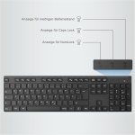 seenda Teclado y ratón inalámbricos, teclado inalámbrico delgado con ratón para ordenador, portátil, MacBook, tamaño completo y diseño QWERTZ, alcance de hasta 10 m (negro) - Imagen 4