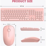 Juego silencioso de teclado y mouse inalámbricos, teclado y mouse USB ultrafinos de 2.4 GHz, teclas que caen agua, 12 accesos directos, combo de teclado y mouse para PC portátil Windows XP/7/8/10, - Imagen 7