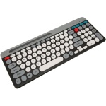 Juego de Ratón y Teclado Inalámbrico, Juego de Ratón y Teclado Inalámbrico para Ordenador Estilo Retro Recargable Modo Doble 4 Canales para Oficina (Black) - Imagen 7