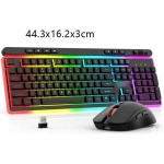 MDWZH Teclado y Raton Ratón Recargable Ajustable con Sensación Mecánica, Teclado Inalámbrico De 2,4 GHz For Ordenador Combo de Teclado y Ratón - Imagen 2