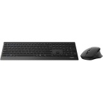 Rapoo | Teclado y ratón inalámbrico con QWERTY portugués (Combo Teclado y ratón con tecnología multimodo Bluetooth y 2.4GHZ, ratón óptico con 1.600 dpi, Teclado Ultrafino) Negro - Imagen 2
