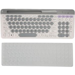 Juego de Ratón y Teclado Inalámbrico de Estilo Retro, Juego de Ratón y Teclado Inalámbrico de 2,4G para Oficina y Hogar (White) - Imagen 5